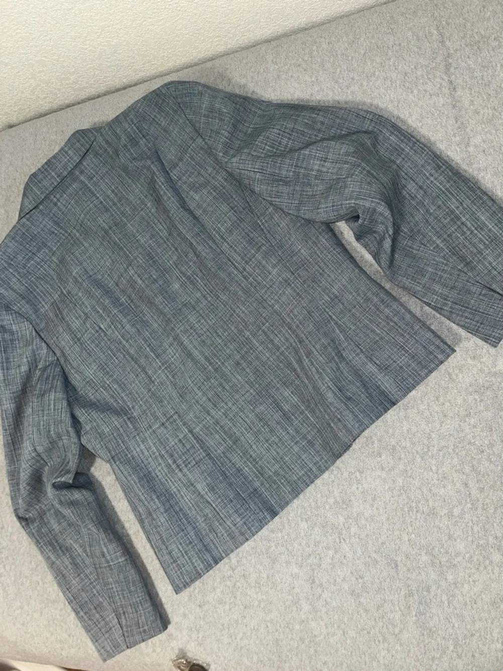 Le Suit Skirt Set Womens 14 Two Button Blazer Office Career Blue